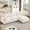 White, variant on CARZZI LIFE Modular Sectional Sofa, 102 Inch L Shaped Couch Set with Armrests, 3-Seater Comfy Cloud Couches for Living Room Apartment, Pink