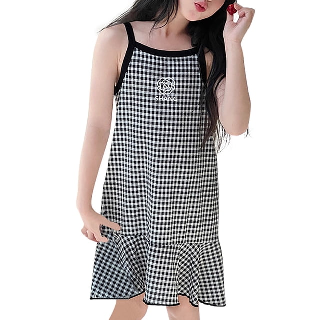 Robe Fille Tout-Petit Enfants Bébé Filles Été Imprimé Dessin Animé Robe Décontractée Respirante Sans Manches Robe d'Été Enfant Fille Gris 5 Ans-6 Ans