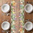 thumbnail image 6 of Happy Easter Bunny Table Runner - 36 Inch Long, Kitchen Dining Table Runner Dresser Scarves, Spring Floral Wooden Pink Plaid Farmhouse Decor for Coffee Tables Wedding Party Banquet, 6 of 8