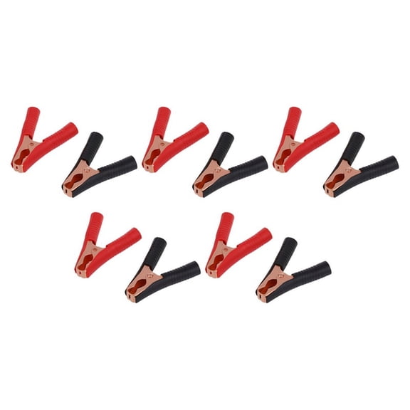 10x Car Alligator Clips Battery Clamps Clip 100A Red+Black,10 x battery terminals,Red & Black