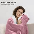 thumbnail image 4 of Moonlight 20015 Plush Sherpa Bed Blanket Super Soft Warm Ultra Cozy Reversible Fleece Twin Pink, 4 of 8