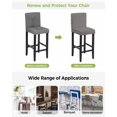 thumbnail image 3 of Black Striped Bar Stool Covers Set of 6, Modern Simple Farmhouse Beige Vintage Stretch Washable Bar Chair Covers with Backs, Removable Pub Counter Height Chair Cover for Kitchen Dining Room Cafe, 3 of 7