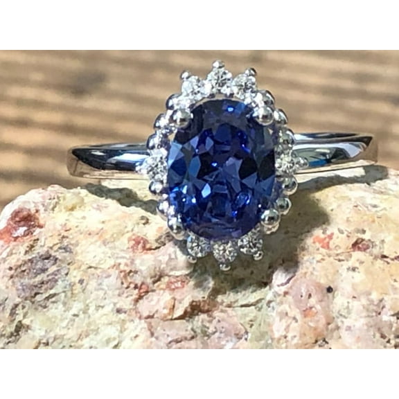 Natural Blue Sapphire 925 Sterling Silver Ring,Engagemant Ring, Birthstone Rings for Women, Gift For Her