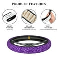thumbnail image 6 of Disketp Glitter Purple Elastic Microfiber Steering Wheel Cover for Truck,SUV,Cars,Universal 15 inch,Anti-Slip, 6 of 8