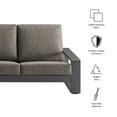 thumbnail image 3 of Lounge Sofa, Gray, Aluminum, Outdoor Patio Balcony Cafe Bistro Garden Hospitality Restaurant, Modern Contemporary, HB37968, 3 of 9