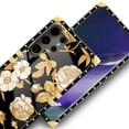 thumbnail image 4 of FKBRCL4U Compatible with Samsung Galaxy S24 Ultra Case, Blooming Rose Golden Flower Luxury Golden Decoration for Girl Women Soft TPU Shockproof Protective Hard PC Back, 4 of 7