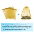 thumbnail image 3 of 25pcs Organza Bags 6x8  Drawstring Favor Pouches Sheer Mesh Bag Gold, 3 of 7