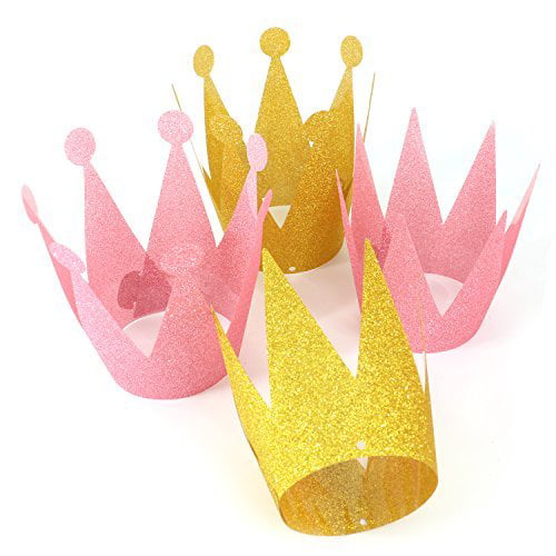 JEWEL GOLD CROWN~~6 CROWNS~~BOY PARTY DRESS UP FAVORS 