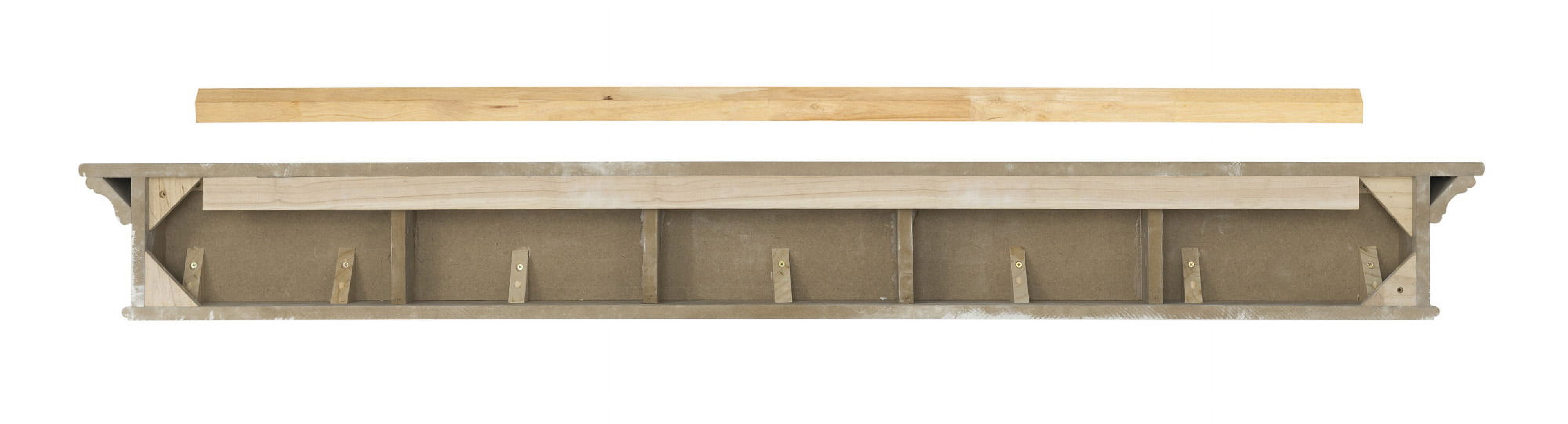 Pearl Mantels Henry Premium White MDF Mantel Shelf, Crisp White Paint, 60"L x 9"D x 8"H