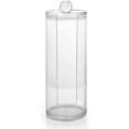 thumbnail image 3 of Acrylic Makeup Organizer Round Cosmetic Storage Cotton Pad Dispenser Container Holder Organizer, 3 of 4