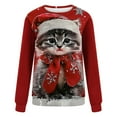 thumbnail image 4 of Snowman Sweatshirts Women Christmas Shirts Christmas Tree Outfits Santa Claus Pullover Graphic Outfits Crewneck Clothes Winter Festival Blouses Clothing, 4 of 6