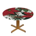 thumbnail image 3 of HAOXIT Christmas Flower Table Cover for Dining Tables,Elastic Edged Oil Proof Tables Cover Cloths for Kitchen Dinner Party Event 31-35, 3 of 8