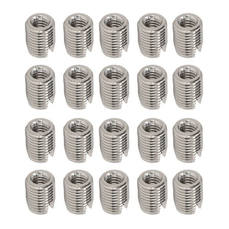

20Pcs Self Tapping Threaded Inserts 302 Stainless Steel Slotted Female Male Thread Metal Screw Insert M3x0.5 M5x0.5 L6