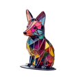 thumbnail image 1 of GROWTH TANK Animal Ornament Colorful Base Animal Figurines Decorations Artwork Metal Statues Lowrie, 1 of 9