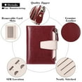thumbnail image 6 of (2 pack) FALAN MULE Small Wallet for Women Genuine Leather Bifold Purse RFID Blocking Card Holder, 6 of 9