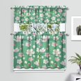 thumbnail image 2 of Rustic Wildflower Curtains 36 Inch - 3 Panel Farmhouse Bohemian Set with Vintage Floral Design, Rod Pocket Kitchen Window Drapes for Cottage Decor, 2 of 5