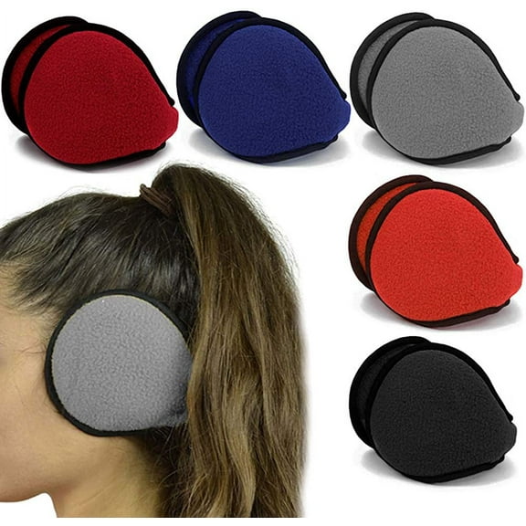 1 Soft Fleece Ear Muff Warmer Winter Basic Polar Fleece Earmuff Grip Wrap Unisex