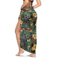 thumbnail image 2 of Uourmeti Bird Hibiscus Swimsuit Sarong Coverup for Women Chiffon Breathable Scarf Blouse for Swimwear Sheer Beach Bathing Suit Cover Up for Cruise Ships One Size, 2 of 7