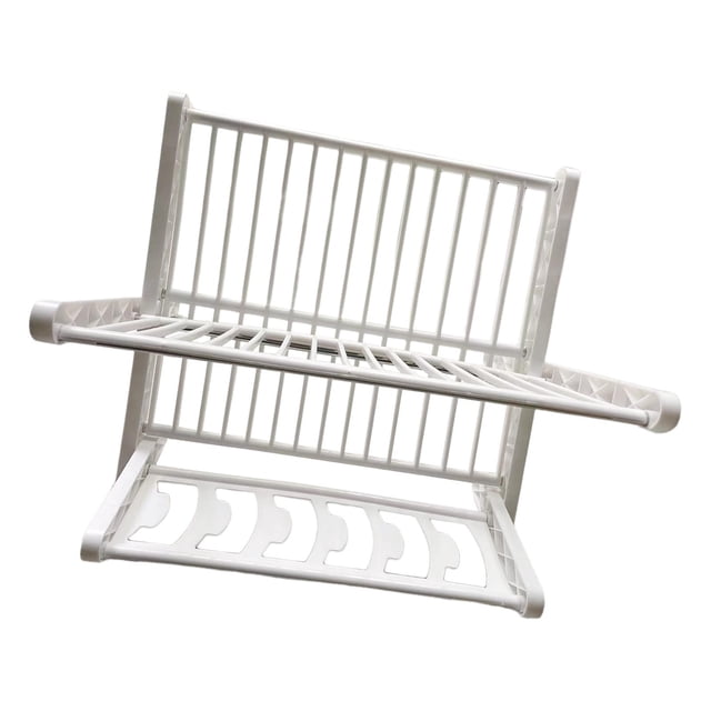 Estante de secado de platos Escurreplatos plegable, escurridor de platos plegable con escurridor, escurridor de utensilios de cocina, escurreplatos multiusos y escurridor