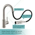 thumbnail image 5 of Brushed Nickel Mini Bar Prep Faucet with Pull Down Sprayer for Bathroom and Kitchen Sink, 5 of 7