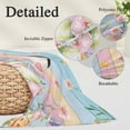 thumbnail image 3 of Easter Body Pillow Covers 20"x54", Colorful Wooden Grain Easter Bunny Eggs Farmhouse Flower Soft Brushed Microfiber Breathable Throw Pillow Covers, Pillowcase with Zipper for Couch Sofa Bedroom, 3 of 9
