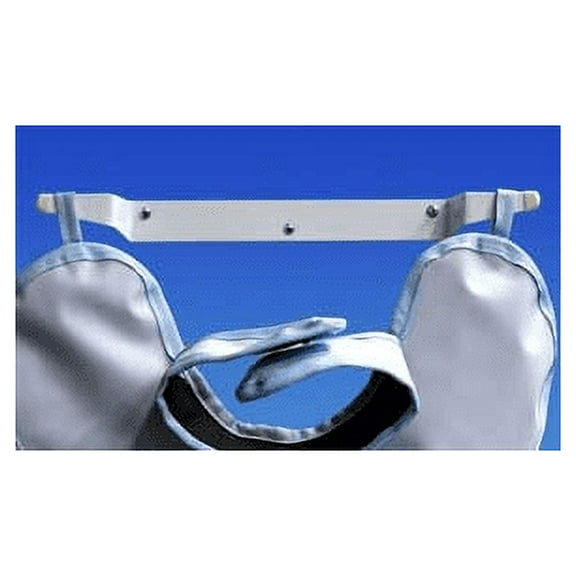 Palmero 31 Economy Lead Apron Hanger White Coated Stainless Steel 15" x 2"