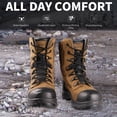 thumbnail image 5 of ANDANDA Work Boots for Men Lightweight Breathable Safety Steel Toe Boots for Men Puncture Proof Indestructible and Non-Slip Resistant Work Shoes for Men, 5 of 8