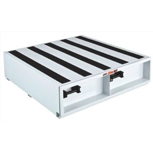 Delta Consolidated Tiroir de Lit 661980 Jobox; 1 Tiroir; Compartiments Ajustables; Acier; Blanc