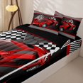 thumbnail image 3 of Erosebridal Sports Car Zipper Twin Comforter Sets with Fitted Sheet and 2 Pillowcases,Extreme Sport Zipper Bedding Set For Boys,Black Reversible,4-Piece, 3 of 7