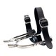 thumbnail image 5 of 2 pares de botas de entrenamiento para montar a caballo con pedrería decorativa y correas de piel sintética. Plata, 5 of 9