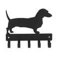 thumbnail image 1 of Portallaves decorativo, perchero de Metal negro montado en la pared y portallaves con recortes para perros, estante organizador colgante para correa de perro, 1 of 4