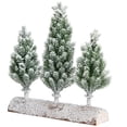 thumbnail image 4 of Northlight Frosted Pine Tree Trio Christmas Decoration - 8" - Unlit, 4 of 7