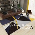 thumbnail image 5 of VIKAMA - Alfombra geométrica de lujo de terciopelo de cristal, ligera, para dormitorio, mesita de noche, sala de estar, sofá, antideslizante, resistente a la suciedad, lavable, 5 of 5