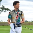 thumbnail image 3 of Fotbe Colorful Graffiti Cow Camiseta Polo de Golf para Hombre con Estampado – Camisa Deportiva Transpirable con Cuello Abotonado-3X-Large, 3 of 6