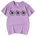 thumbnail image 4 of AWZXDE Hauts pour Filles Décontractés Imprimés Col Rond Manches Courtes T-Shirt, 4 of 5