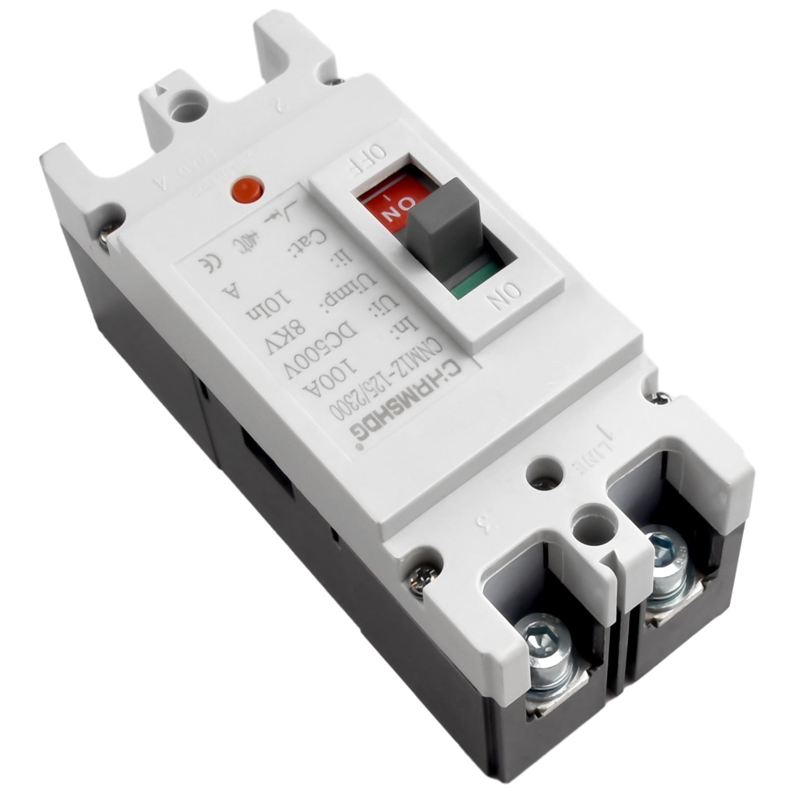 DAMIFU DC 500V Circuit Breaker 100A 125A 160A Battery Protector MCCB Solar PV Car Power Short Ciruit Cut Off Circuit Breaker 100A