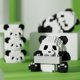 thumbnail image 3 of Bloques de construcción de Panda gigante chino, flores creativas, rompecabezas lindo ensamblado, regalo de cumpleaños para niños, juguete informal, 3 of 3