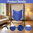 thumbnail image 5 of G TALECO GEAR Hammock Chair with Stand, Rustproof Hanging Chair with Stand, Hammock Swing Chair for Indoor and Outdoor Use in Patio, Yard, Garden, Blue, 5 of 8
