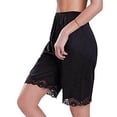 thumbnail image 3 of Summer Women's Midi Trouser Pants Soft Solid Lace Half Slip Women Sleepwear, 3 of 4