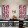 thumbnail image 2 of Paisley Design Kitchen Curtains - Vintage Tier Cafe Curtains for Bathroom Living RV Rod Pocket Window Drapes 36 Inch 2 Panels Set 28"x36" Window Treatment Tiers, 2 of 4