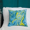 thumbnail image 1 of Sea Marble Print Premium Throw Pillow, 1 of 4