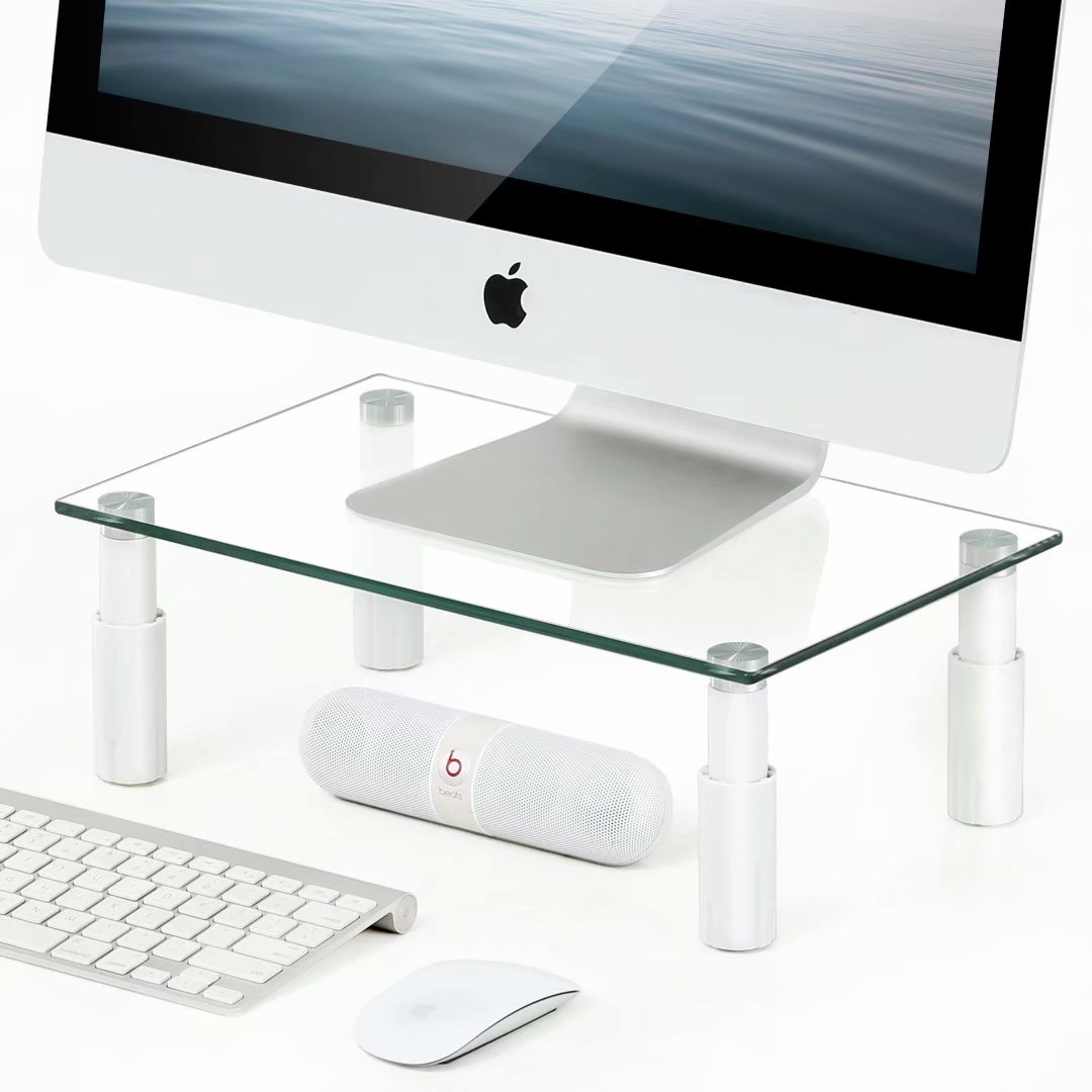 FITUEYES Clear Monitor Stand Riser Desk with