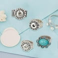 thumbnail image 6 of 4pcs 12mm Snap Buttons Rings Jewelry Adjustable Snap Ring Charms Metal Ring Accessory Snap Interchangeable Alloy Snaps DIY Rings for Women Finger Ring Jewelry Making Supplies, 6 of 7