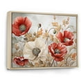 thumbnail image 2 of Designart "Winter Delight In Poppies' Charm II" Poppies Floater Framed Canvas Art Print, 2 of 5