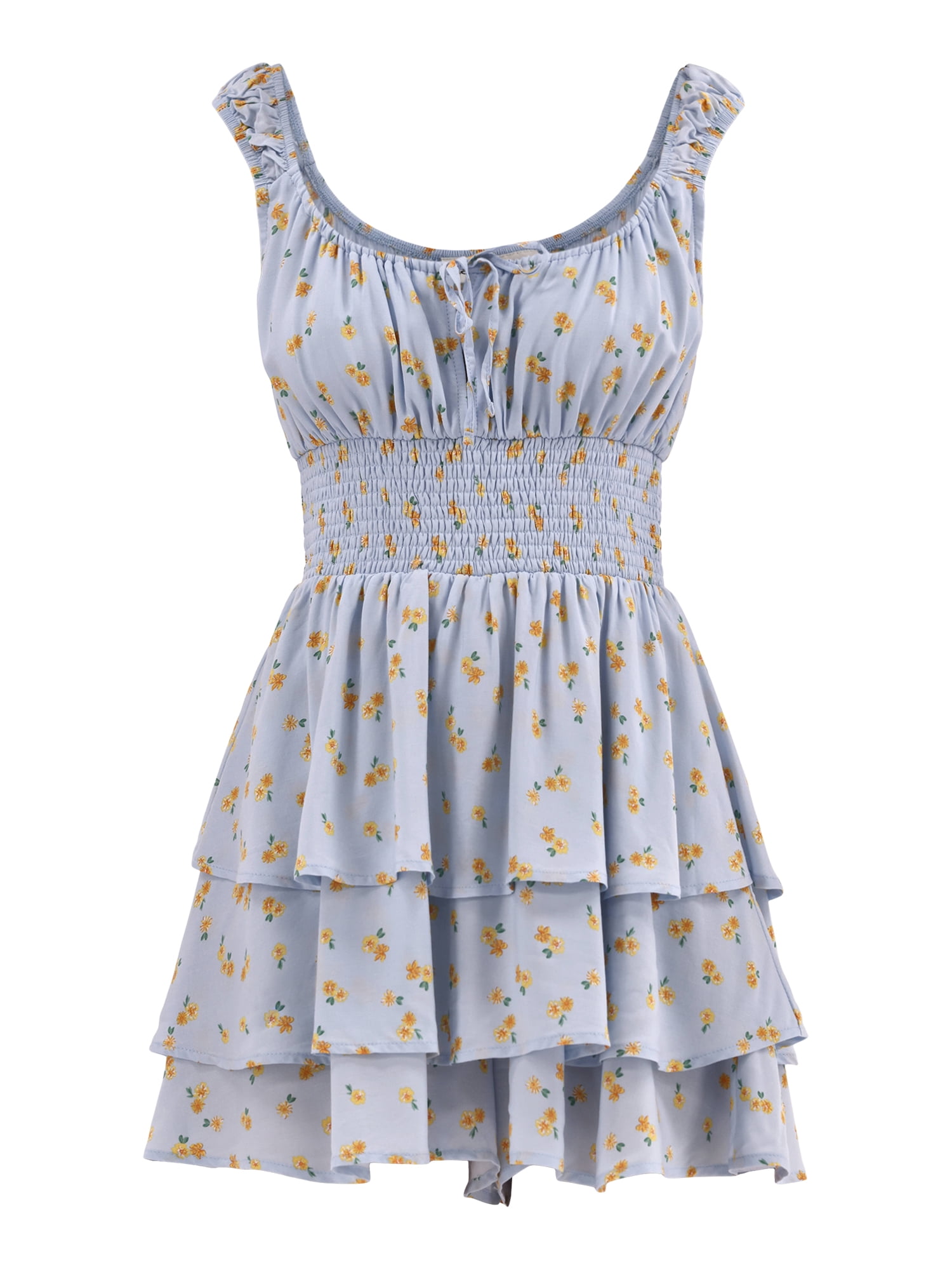 No Boundaries Puff Sleeve Romper, Womens