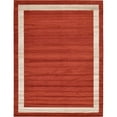 thumbnail image 1 of Unique Loom Del Mar Tapis à Motif Ton sur Ton 10 Pieds x 13 Pieds Rectangle Terracotta/ivoire, 1 of 10
