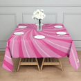 thumbnail image 4 of 52x52in(132x132cm) Square Tablecloth, Waterproof Polyester Table Cover, Wrinkle Resistant & Washable Fabric for Dining, Kitchen, Picnic, Sweet Candy Print, 4 of 5