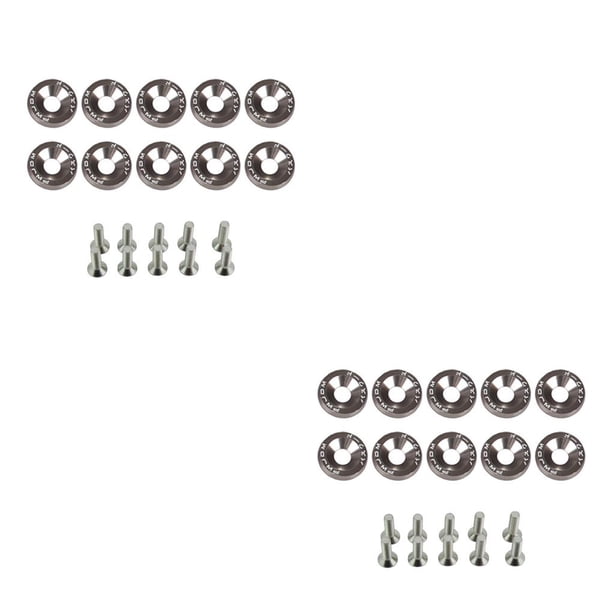 Kenally Juego de arandelas de tornillos para coche de 10 piezas, juego surtido de arandelas, accesorios modificados para actualización de Type3 NO3