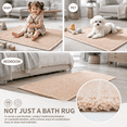 Waffle Bath Mat With Tassels 60x24 Non Slip Absorbent Beige - Walmart.com