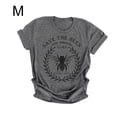 thumbnail image 3 of Camiseta de manga corta Jumpingount con estampado de abeja para mujer gris oscuro M, 3 of 6